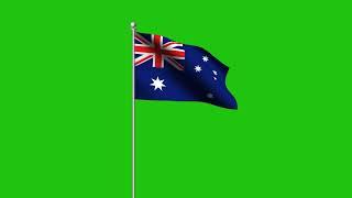 Australia flag green screen | australian flag green screen | australia flag waving green screen