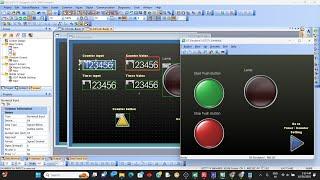 Mitsubishi HMI Design: Numeric Input & Display for Timer and Counter Control