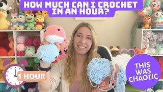 how much can i crochet in 1 HOUR (this was CHAOTIC) / amigurumi edition