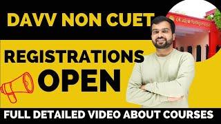 DAVV INDORE NON CET COURSES REGISTRATION DETAILED PROCESS BY EDUGURUI | DAVV NON CUET PROGRAMMES