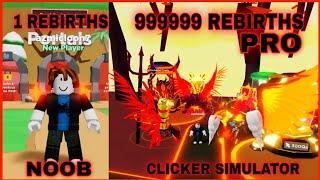 Noob To Pro | Unlock All World And 1 To 999999 Rebirths In Clicker Simulator - EP 1