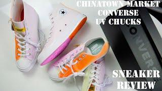 CHINATOWN MARKET/CONVERSE UV CHUCK HI & LOW UNBOXING // IN-DEPTH REVIEW - CHANGING COLORS!