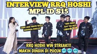 RRQ HOSHI MASIH KEDINGINAN DI PUCUK| INTERVIEW RRQ HOSHI MPL ID S15 #mobilelegends #mplids15 #rrq