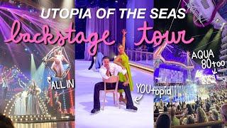 BACKSTAGE VENUE TOUR ON UTOPIA OF THE SEAS ️ studio b, aqua theater, and royal theater!