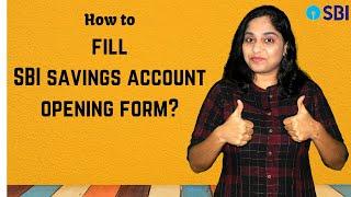 How to fill SBI savings account opening form? SBI account opening form filling sample demo