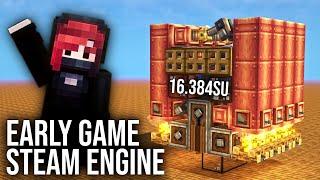 Early Game Steam Engine with Minecraft Create!