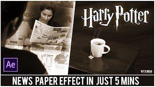 Harry Potter News Paper Magic Scene | learn how to create this effect in After Effects | VFX INDIA |
