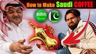  Pakistani trying Special Saudi Gahwa in desert of Saudi Arabia  Ramadan special coffee KSA