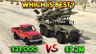 GTA 5 ONLINE : CHEAP VS EXPENSIVE (MILITARY MISSILE VEHICLE)