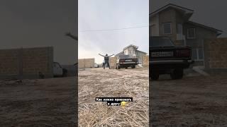 Как нужно правильно приезжать к другу  #automobile #automobile #прикол #экскаватор #топ #юмор