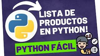  CÓMO hacer una LISTA de PRODUCTOS y PRECIOS en Python | aprender python en 10 minutos