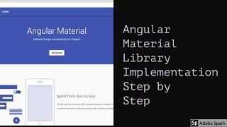 Angular Material Library Implementation