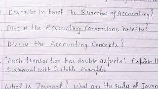 Financial Accounting Important Questions 2024, important questions of financial accounting,