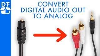 How To Covert Digital Audio Out To Analog - RCA or 3.5mm AUX (Samsung TV)