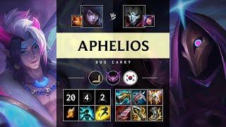 Aphelios ADC vs Jhin: Quadra Kill, Legendary - KR Master Patch 14.20