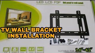 HOW TO INSTALL LED LCD PDP TV WALL MOUNT BRACKET//TUTORIAL//FITS FOR14-42 INCHES// Honey jen