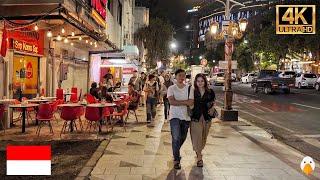 Surabaya Downtown Night Walk Kota Terbesar Kedua di Indonesia yang Ramai (4K HDR)