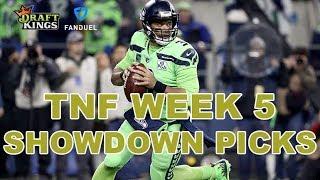 Week 5 Thursday Night Football NFL DFS Showdown Picks - Rams-Seahawks - Awesemo.com