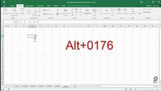 How to Type Degree Symbol in Excel