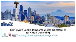 Blur-aware Spatio-temporal Sparse Transformer for Video Deblurring  (CVPR 24)