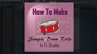 How To Make Simple Drum Rolls (AfroBeat Edition 1)