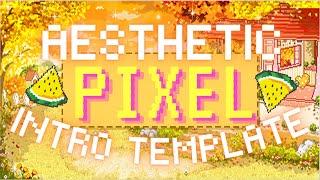 yellow aesthetic pixel intro template | no text 2021 