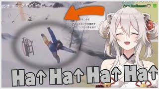 【ENG SUB】Botan can’t stop laughing at this funny skiing game