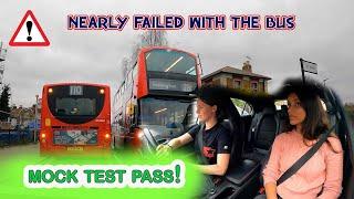 Mock test PASS | Nearly Fails for Not Noticing The Bus With Hazards Lights!