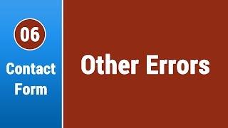 Create Contact Form in Arabic #06 - Other Ways To Show Errors