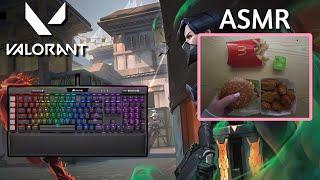 ASMR Gaming | VALORANT EATING MCDONALDS | Handcam + No Talking 