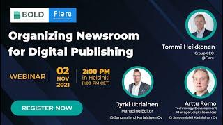 Webinar: Organizing Newsroom for Digital Publishing - 02 November 2021