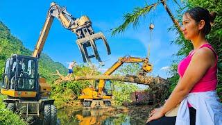 120 Minute TIMELAPSE: Tran Dieu Linh and the Crane Truck - How Does The Girl Work With The Crane?