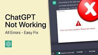Fix ChatGPT Not Working (At Capacity, Not Responding, Login Error)