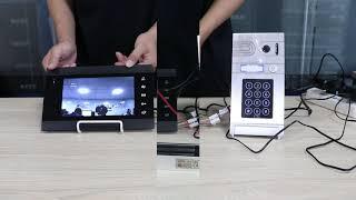 JeaTone Visiophone Filaire Interphone Vidéo PortierVidéo 86706+84211 Wiring + lock + Swipe card