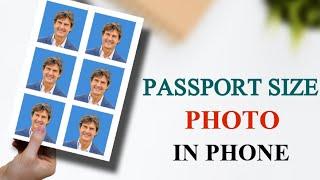 How To Make Passport Size Photo In Android Mobile | English