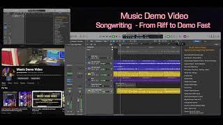 Logic Pro Tuition - Guitar Riff to a Demo in Logic Pro Fast ! Advanced Workflow Tips for Guitarists