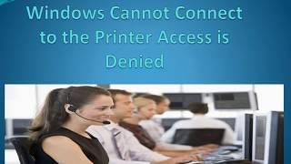 Windows Cannot Connect to the Printer Access is Denied