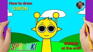 How to draw Sprunki Simon easy | Easy drawing tutorial | Drawing easy