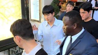 Seokjin At Paris Street Eating In Restaurant (After Carry Toarch)