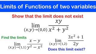 🟡02 - Limits of Functions of two variables