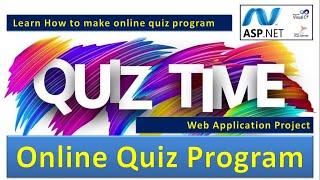 Quiz Program C# asp.net Sql Server Online Project | learn how to make project | asp199 #highblixasp