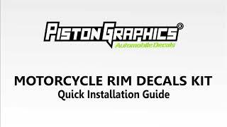 Piston Graphics Rim Decals Kit Quick Installation Guide