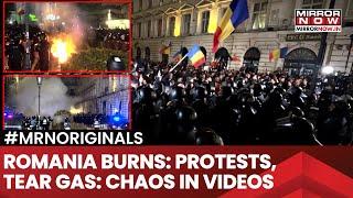 Romania Burns: Protests Grip, Tear Gas Fired, Protesters Beaten As Calin Georgescu Barred From Polls