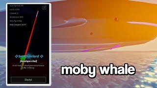 I USED A DEVELOPER ROD TO CATCH MOBY WHALE IN ROBLOX FISCH