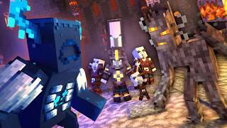 CREAKING CASTLE - Warden vs Creaking Army and Pillagers (Minecraft Movie Animation)