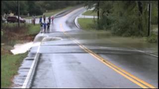 Truck drove over flooded Polo Rd. in Columbia