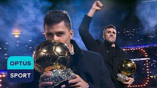 RODRI unveils Ballon d'Or in front of a PACKED Etihad Stadium before City's match against Tottenham