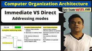 Difference between Immediate and Direct addressing mode | Jayesh Umre | EasyExamNotes.com