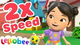 5 Little Ducks Sped up | Nursery Rhymes | Lellobee ABC