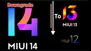 DOWNGRADE MIUI 14 TO MIUI 13 || Redmi Note 10 Pro / Max Downgrade